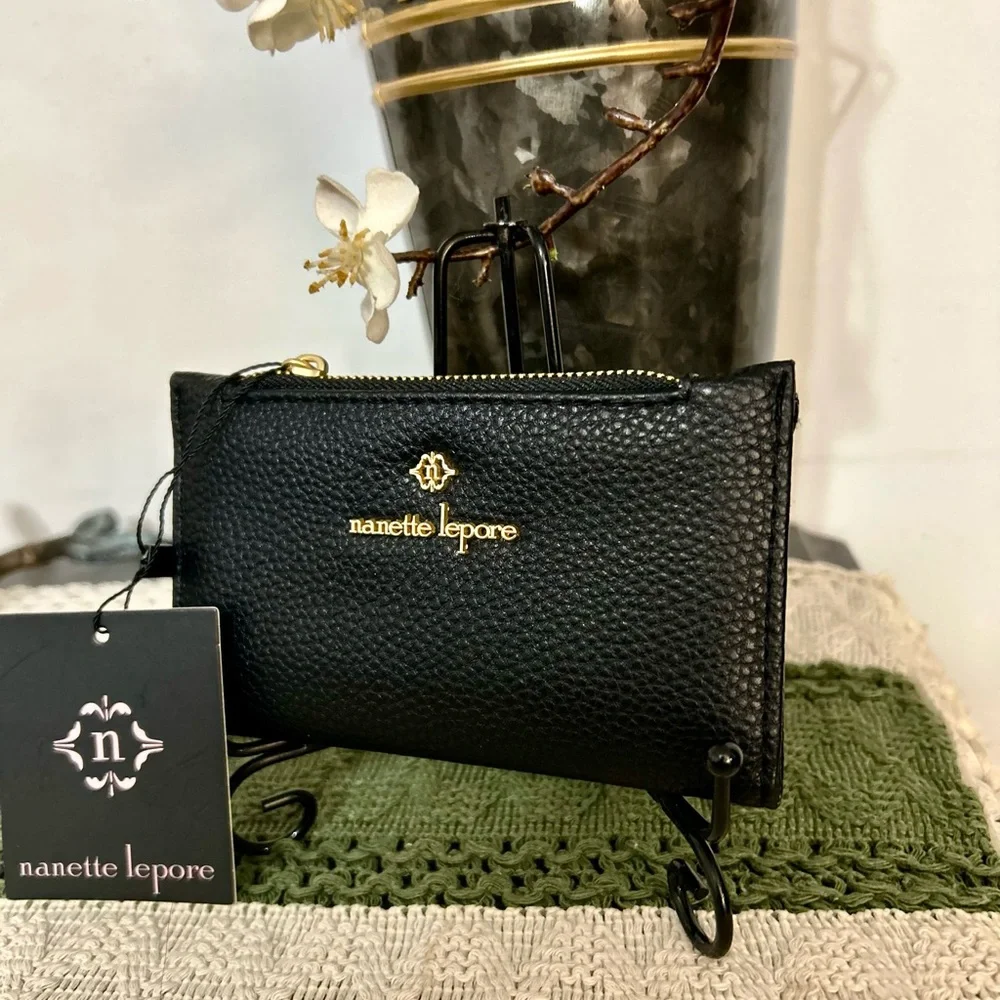 Nanette Lepore Black Textured Wallet - Picture 2 of 12